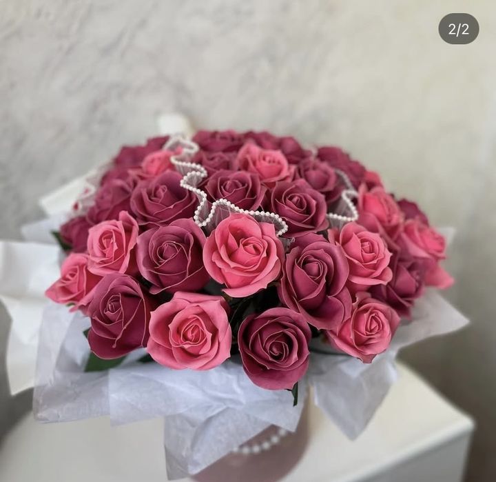 Букет из мыльных роз