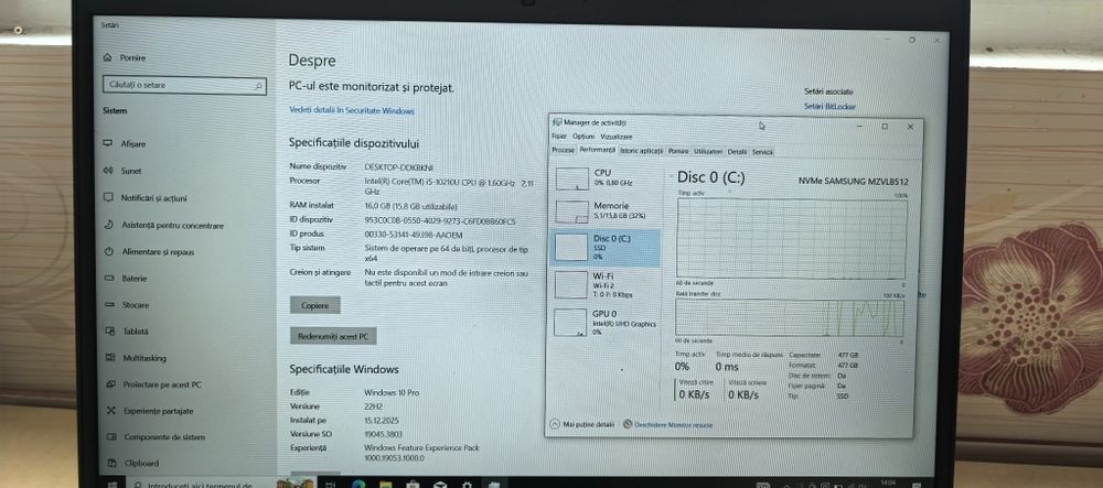 Laptop Dell Latitude_i5 10210U Gen 10_SSD 512GB_16GB DDR4_15.6"FHD IPS