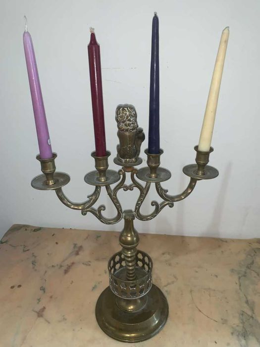 Sfejnic cu patru lumanari din bronz