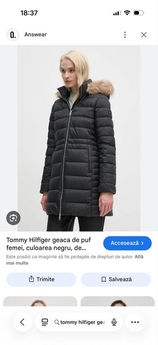Geaca cu puf impermeabila Tommy Hilfiger