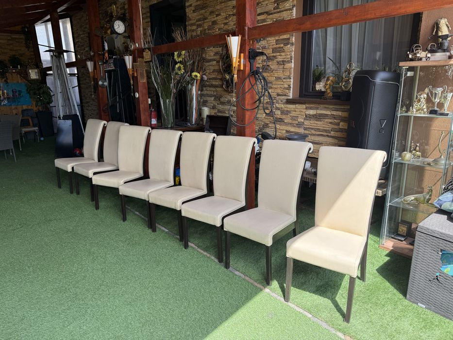 Masa living | sufragerie | dinning cu 8 scaune