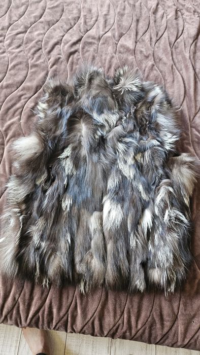 Дамско елече от сребриста лисица