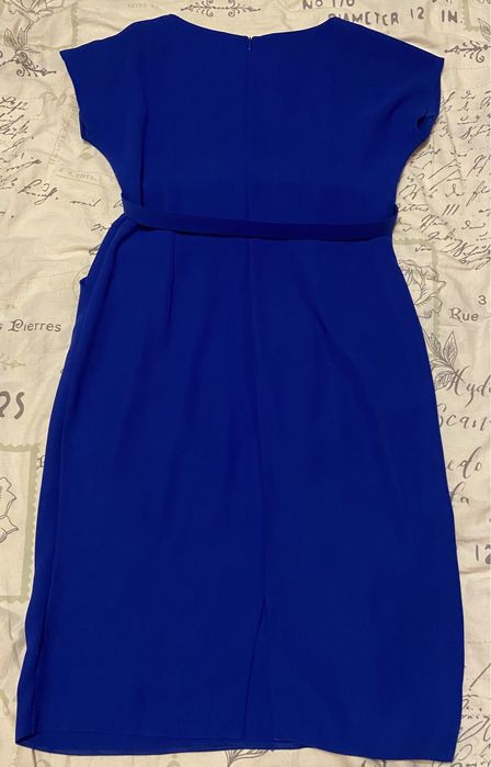 Елегантна синя рокля, размер 46