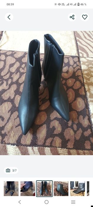 Кожаные ботильоны 38 размер