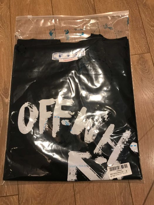 OFF-WHITE PAINT SCRIPT skate тениска, размер: S