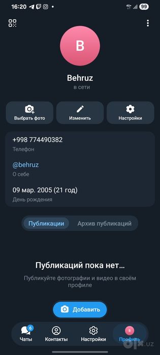 Username sotiladi