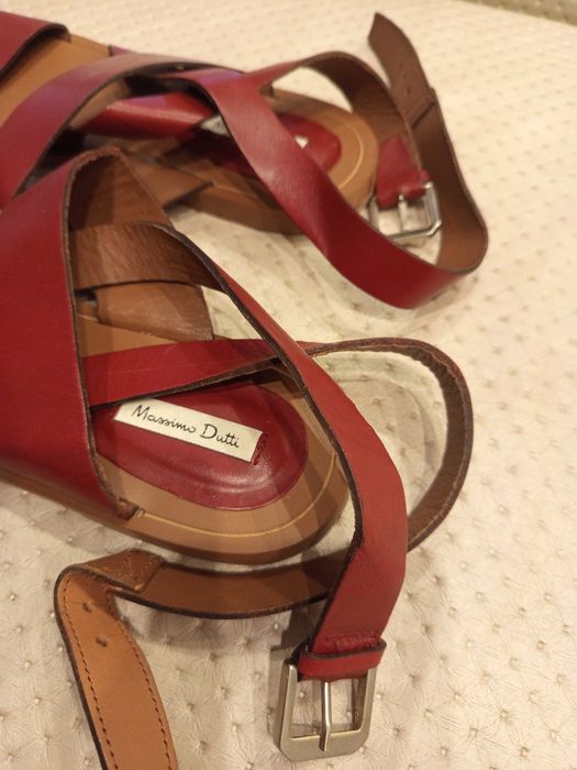 Естествена кожа Massimo Dutti сандали