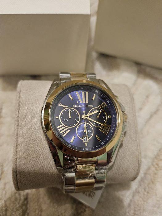 Michael Kors - Ceas cronograf cu bratara metalica Bradshaw, Argintiu/A