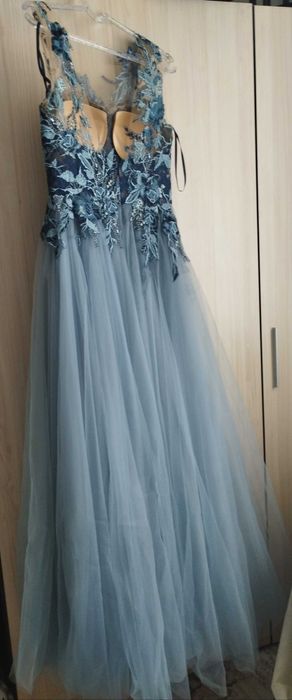 Официална бална рокля "три нюанса синьо"