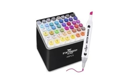 Vând set 48 culori cu vârfuri duble