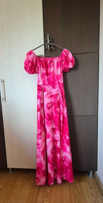 Rochie lungă imprimeu floral