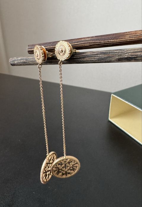 Серьги золотые 585 Казахювелир