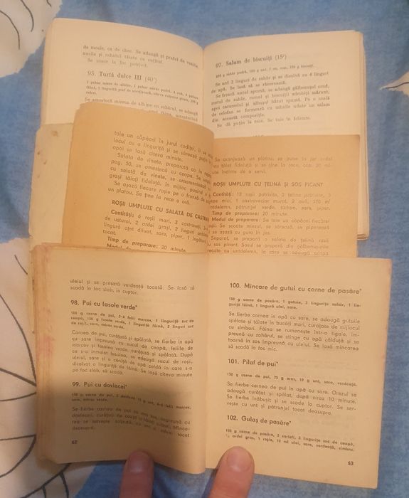 Carti vechi cu Retete 3 buc.