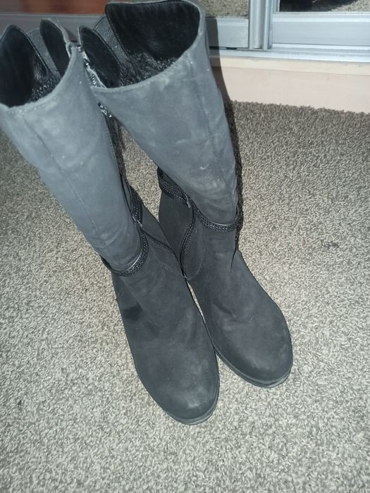 Зимние сапоги набук