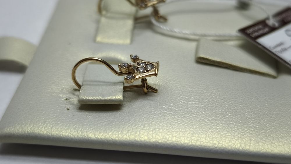 Серьги из красного золота