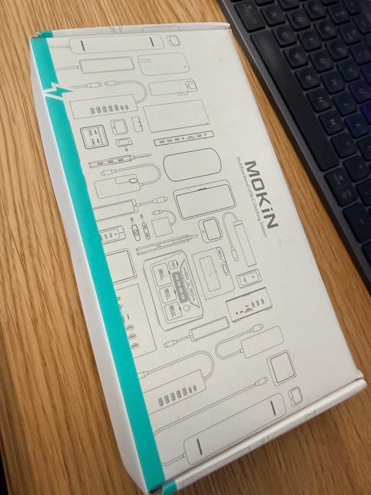 Docking Station/Хъб, Mokin  2 HDMI, 1 DP, 100W, Мултифункционален, 15см