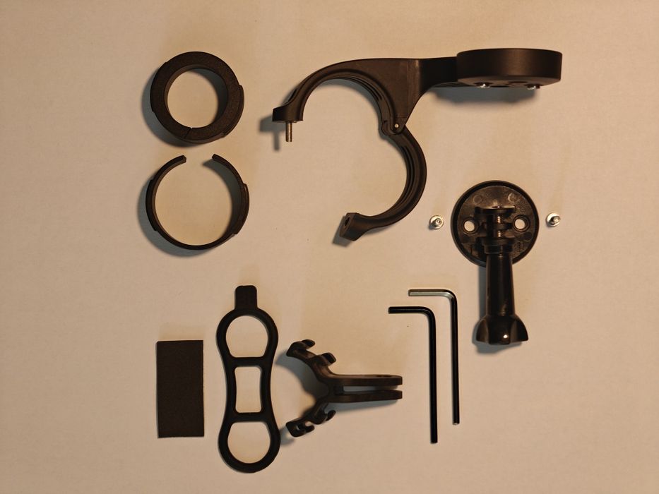 Prindere ghidon Garmin (aero edge) + atasament montare lumina biciclet