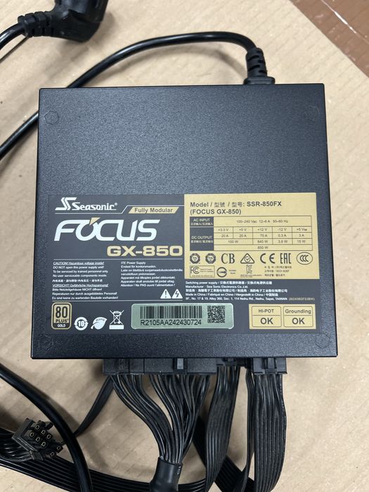 Захранване Seasonic Focus GX-850 850W 80+ Gold Fully Modular