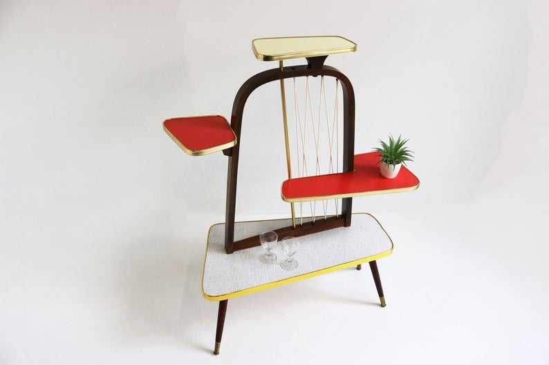 Винтидж етажерка/поставка за цветя – дизайн от 50-те