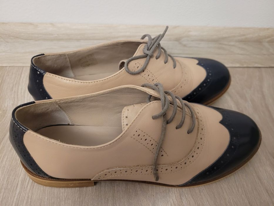 Pantofi Oxford, piele, marimea 37, dar potriviti pt.36