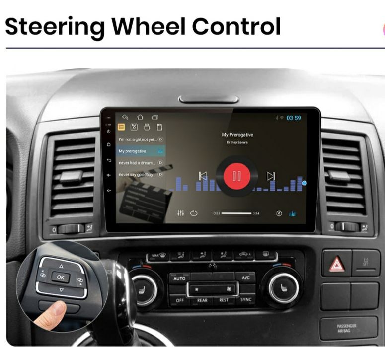 Navigatie Android dedicata Multivan Transporter T5 (2008-2015)