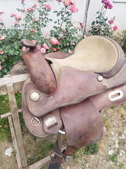 Șa piele naturala western cowboy ferma