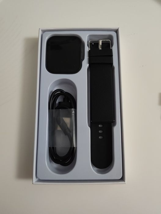 NOU Smartwatch cu ecran amoled curbat, autonomie 7 zile, subțire, monitorizare tensiune, glicemie, ritm cardiac, somn, compatibil android și IOS