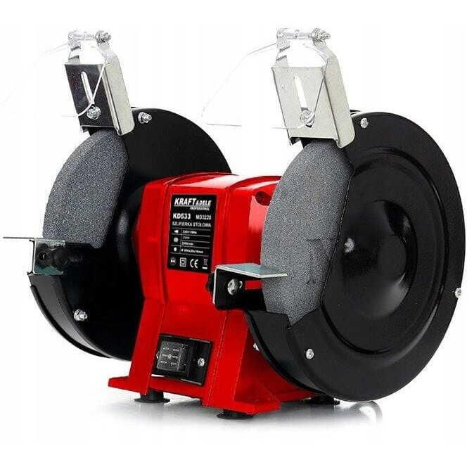 Polizor de banc cu 2 pietre, 2950 rpm, 200 mm, prelucrare uscata