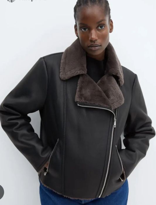 Дубленка женская MANGO