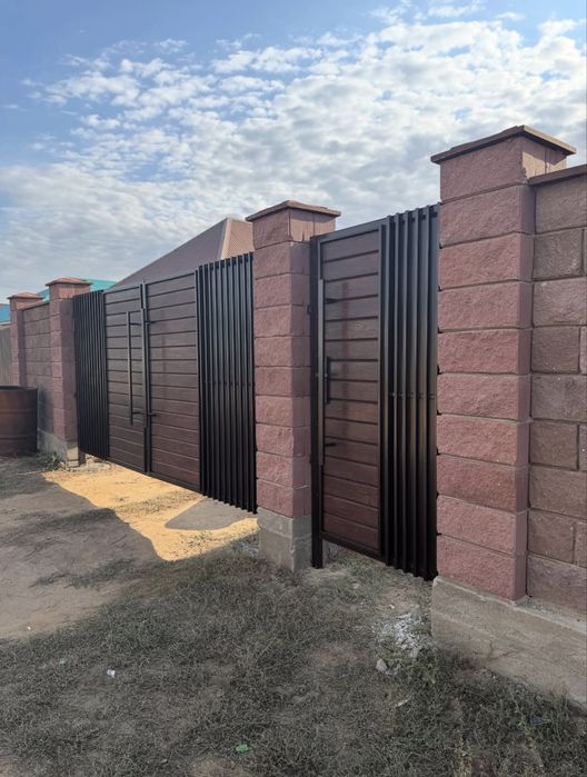 Ворота откатные консольная с автоматикой