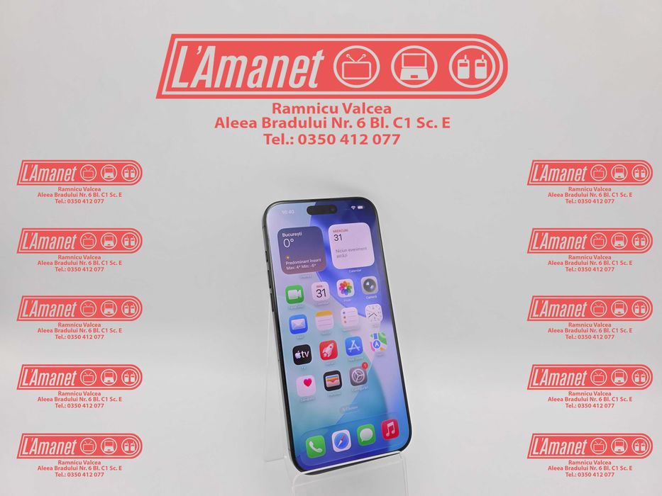 iPhone 16 Pro Max Black Titanium 256GB Neverlocked 100% Bat Garantie