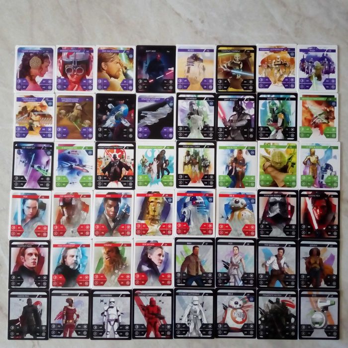 Пълна колекция Stikeez happy home,от Лидл Парти у дома,Карти STAR WARS