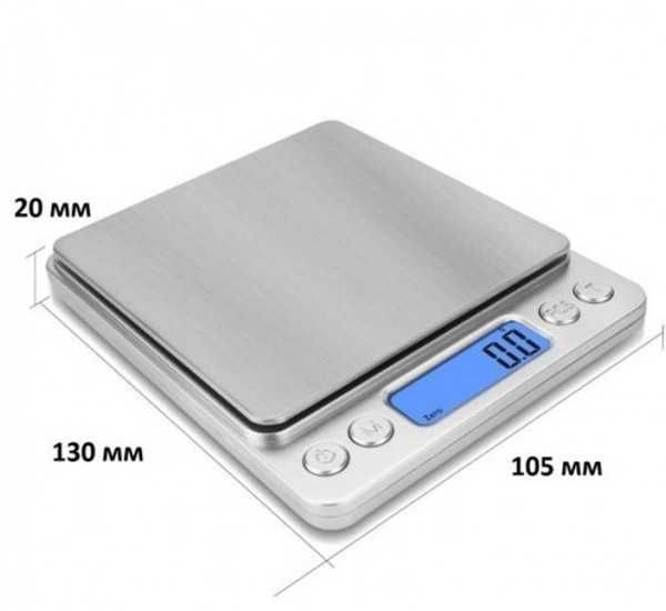 Везна бижутерска, електронна, LCD дисплей, светеща, 500g, 0,01g