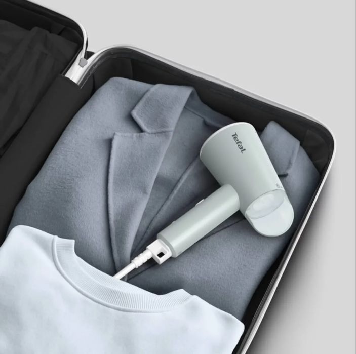 Преносима парна ютия Tefal Origin Travel DT1034E1, променлива пара 0-20 г/мин, резервоар 70 мл, 1200 W