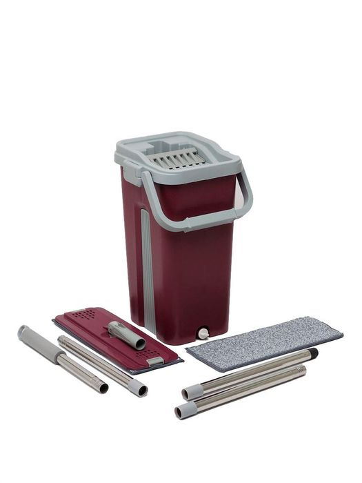 Доставка бесплатная Швабра и ведро с отжимом + запасная тряпка!