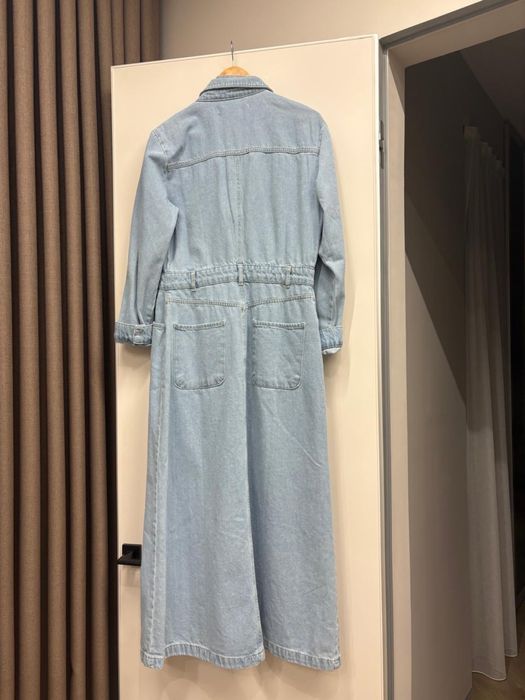 Платье деним макси