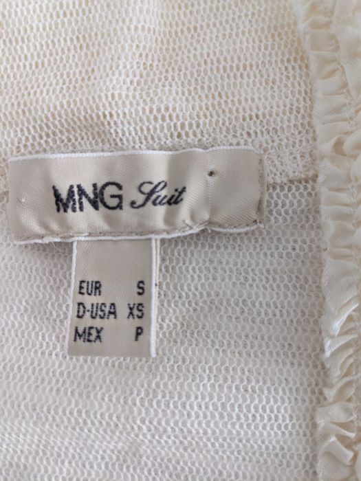 Bluză Mango, crem/galben pai, mărimea S