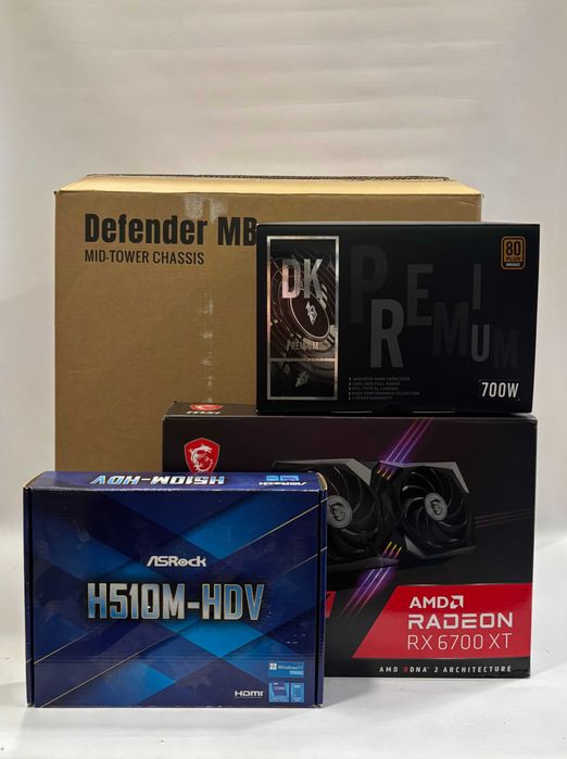 Геймърски компютър Intel Core i7 10700, RX 6700 XT 12GB, 16GB ram