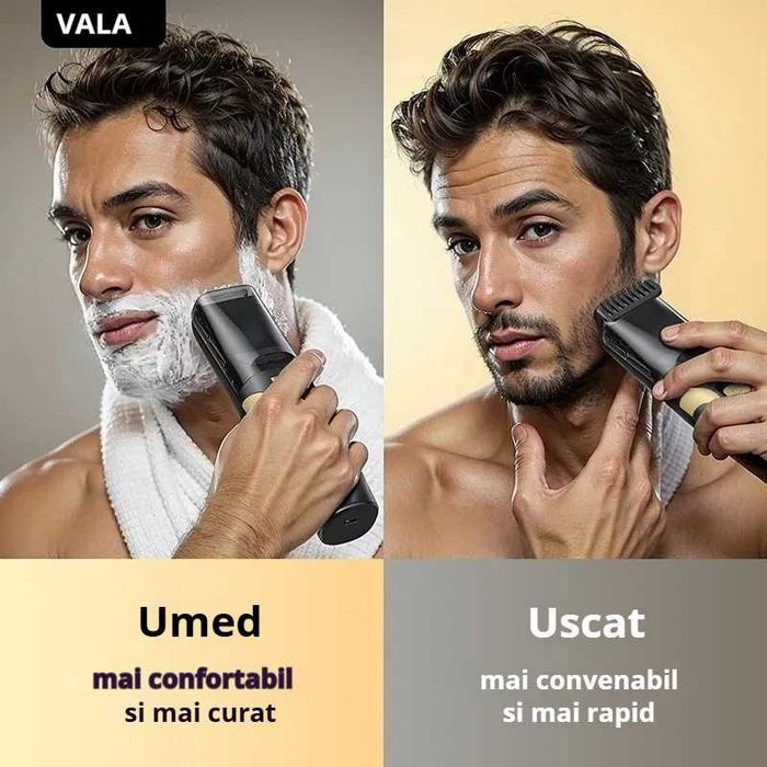 Aparat de tuns si ras par si barba, aspiratie cu vacuum, VALA V550BK