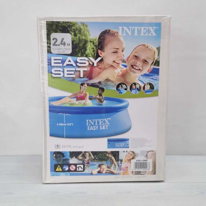 Лучший бассейн Intex Basseyn 244*76 см 2419л, Интекс Бассейн надувной