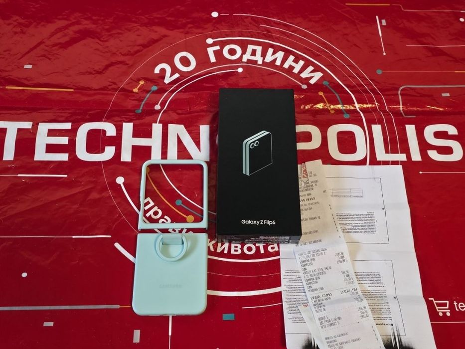 512GB Samsung Z Flip 6 Гаранция Технополис 2026г. Mint | Зелен