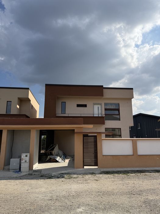 Vila P+1, 4 camere, placa beton,proiect Mediteranean,Valu lui Traian