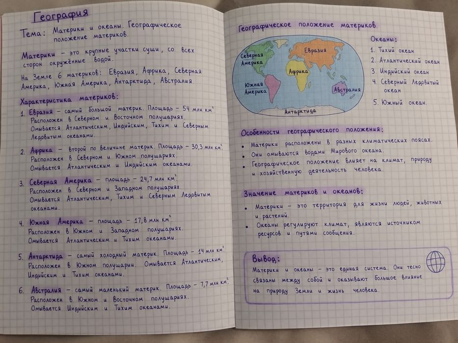 Делаю красивые конспекты от руки