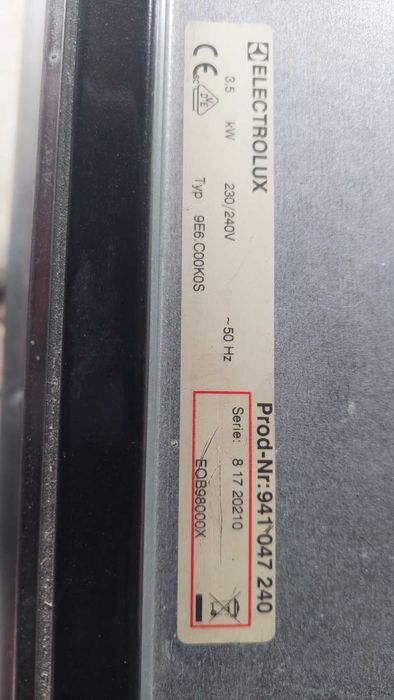 Фурна за вграждане Electrolux използвана, неработеща платка