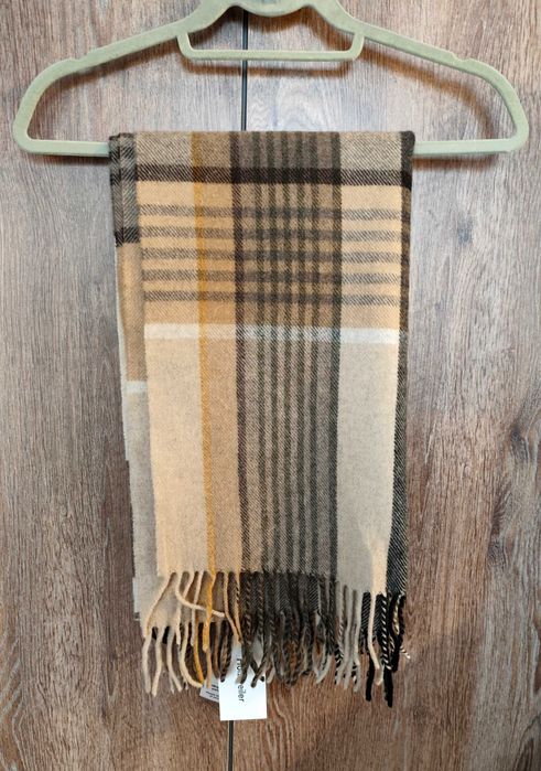 Нов дамски шал от камилска вълна и кашмир в стил Burberry