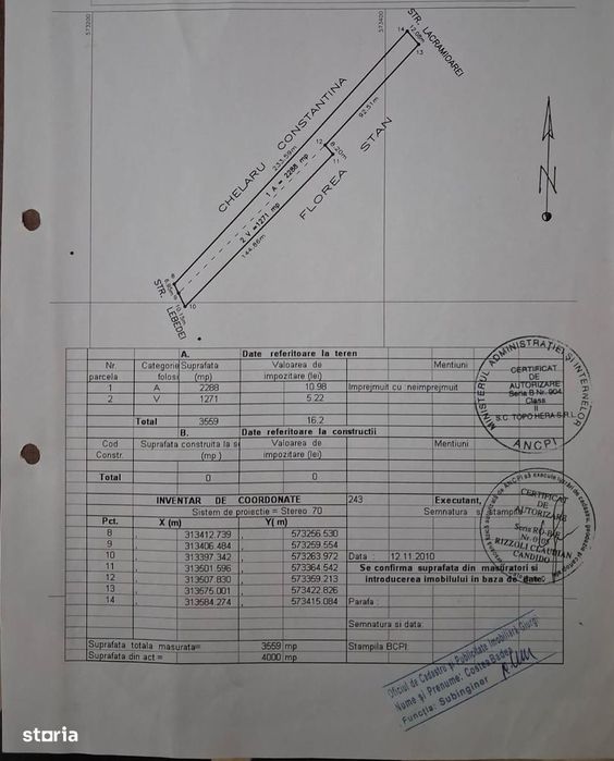 Teren intravilan de vânzare Mihăilești 3560 mp