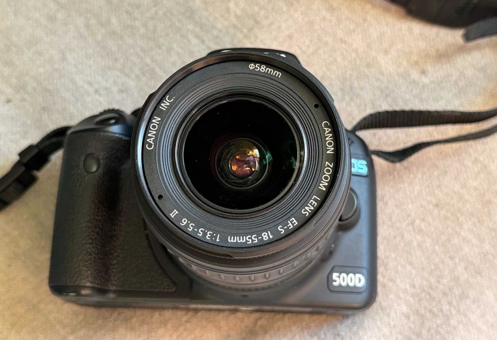 Canon EOS 500D DSLR + 18-55mm, 9562 cadre, kit complet