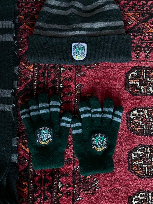 Шапка,шарф и перчатки из Гарри Поттера,Слизерин