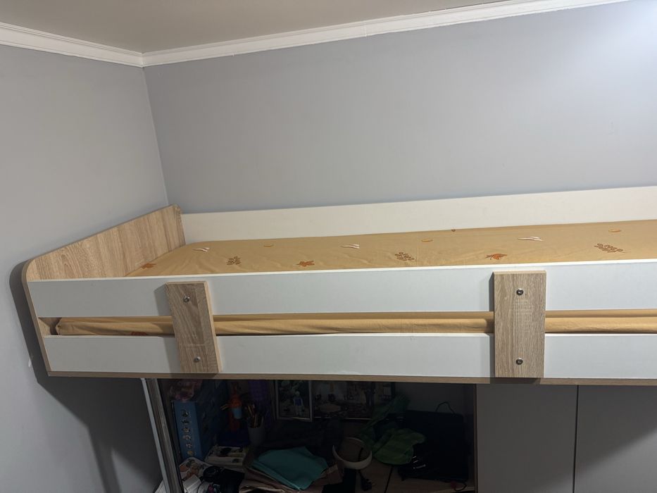 Кровать детская чердак с матрасом