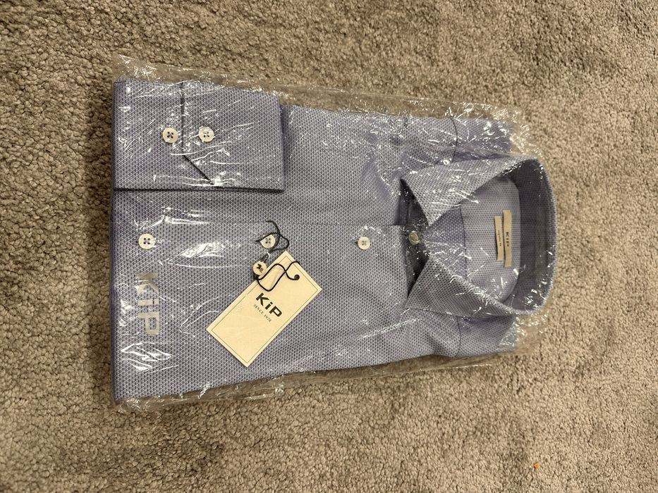 Рубашка мужская 40 размера голубого цвета